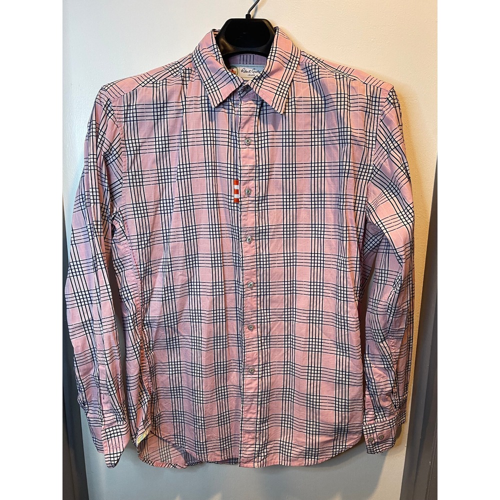Robert Graham Mens Button‎ Down Shirt Size L Pink RN# 81913